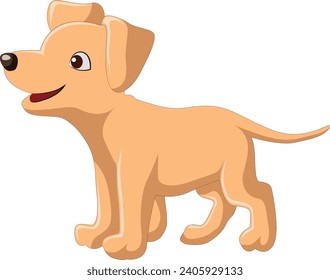 Cute puppy isolated vector illustration