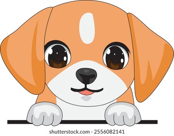 Cute puppy logotype vector dog illustration