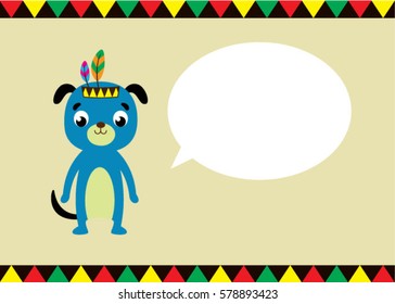 cute puppy message card