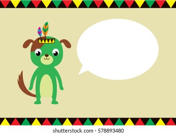 cute puppy message card