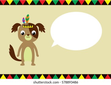 cute puppy message card