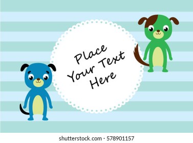 cute puppy message card
