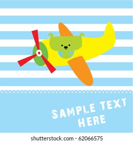 cute puppy on plane