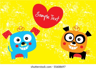 cute puppy panda valentine