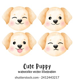 Cute puppy, pet, dog, vector, illustration, Labrador