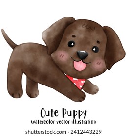 Cute puppy, pet, dog, vector, illustration, Labrador