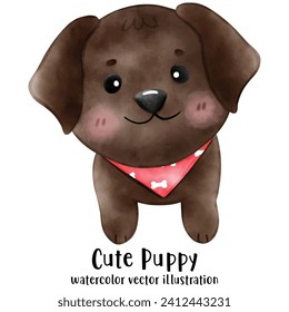 Cute puppy, pet, dog, vector, illustration, Labrador