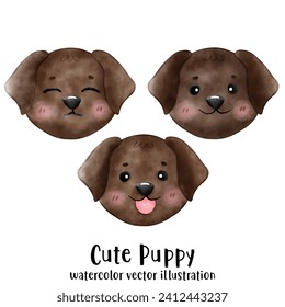 Cute puppy, pet, dog, vector, illustration, Labrador