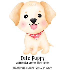 cachorro, mascota, perro, vector, ilustración, labrador