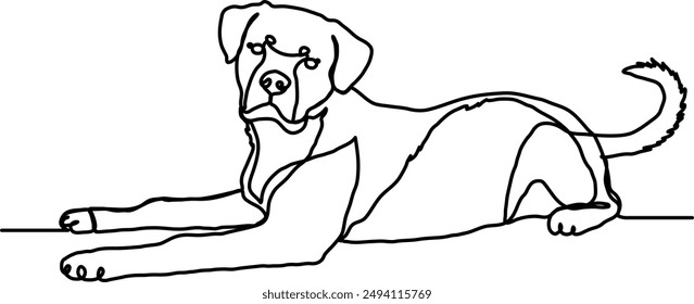 Cute puppy rottweiler 002 line art