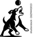 Cute Puppy Silhouette Vector for Digital Use, Flat Dog Design for Pet Businesses.