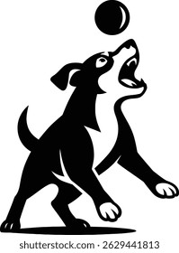 Cute Puppy Silhouette Vector for Digital Use, Flat Dog Design for Pet Businesses.