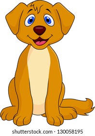 Cute puppy sitting