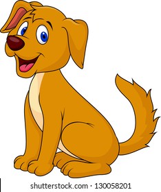 Cute puppy sitting