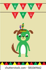 cute puppy thank you card