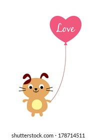 cute puppy valentine day