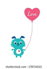 cute puppy valentine day