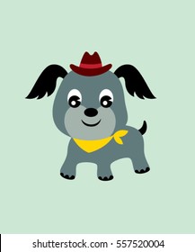 cute puppy vector