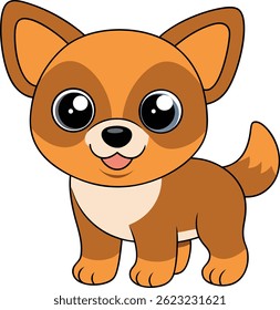 A cute puppy vector art illustration