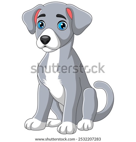 A cute puppy. Vector illustration