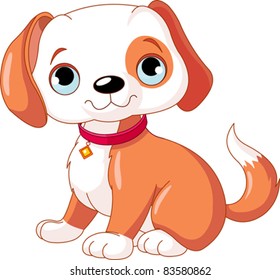 Dog Sitting Collar Bone Shapedtransparency Blending Stock Vector ...