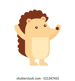 cute purcopine animal icon vector illustration design