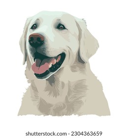 Cute purebred dog sitting icon isolated