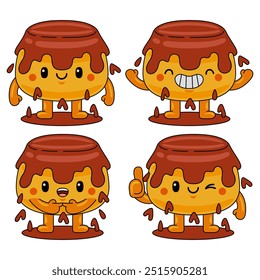 Ilustración vectorial linda del personaje de la mascota de Purin