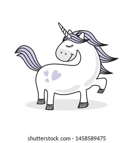 Cute Purple Baby Unicorn Doodle Pegasus Violet Logo - Little Pony Cartoon Illustration Character Vector Graphic Designs for textile fashion pattern decorative decoration motif ornament fashionable
