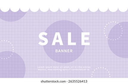 Cute Purple background with lines and circles. 