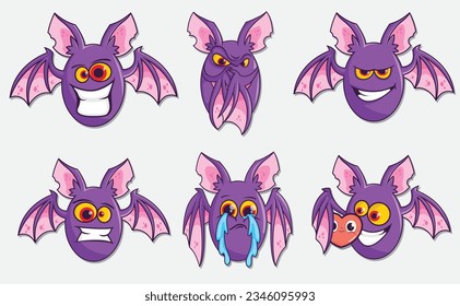 Monstruo de Cute Purple Bat Spooky Colección Halloween