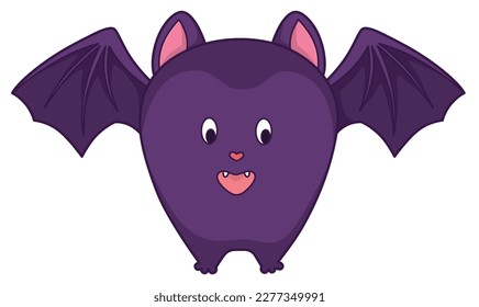 A cute purple bat perfect for frighteningly adorable Halloween decorations