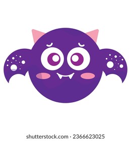 CUTE PURPLE BAT VAMPIRE BALL KAWAII FOR HALLOWEEN