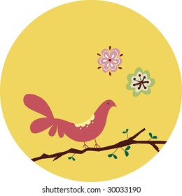 cute purple bird