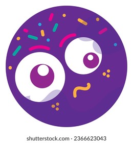 CUTE PURPLE CANDY WITH COLOFUL SPRINKLES KAWAII FOR HALLOWEEN