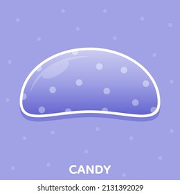Cute purple candy, Vector, Illustration.
