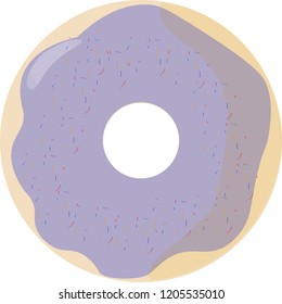 Cute purple donut
