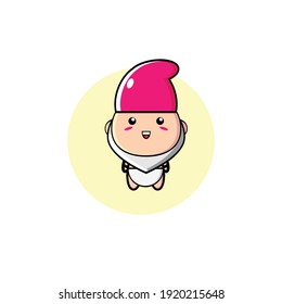 Cute purple dwarf baby illustration design