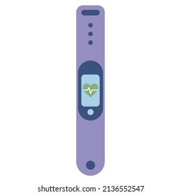 Cute Purple Fitness Bracelet vector illustration