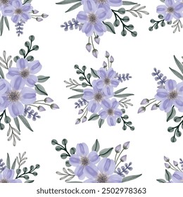 süße lila Blume nahtlose Muster