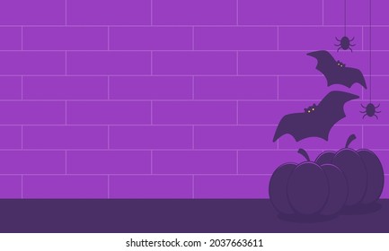 Cute Purple Halloween Background. Suitable to place on Halloween event.