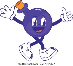 Cute purple halloween character illustration