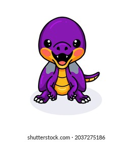 Cute Purple Little Dinosaur Cartoon