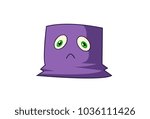 Cute purple Monster. Vector Illustration. Isolated on white background.