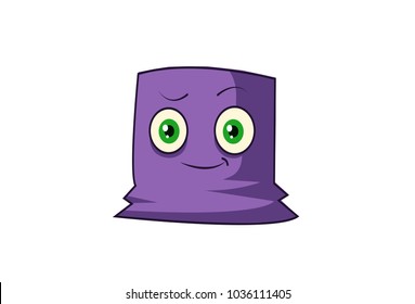 Cute purple Monster. Vector Illustration. Isolated on white background.