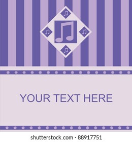 cute purple musical frame