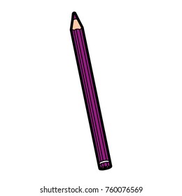cute purple pencil cartoon