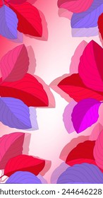 Cute purple and pink leaves with pink and white gradient color nice for wallpaper your phone or wall decoration