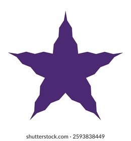 Cute Purple pointed star vector