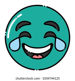 cute purple smile emoticon happy tears